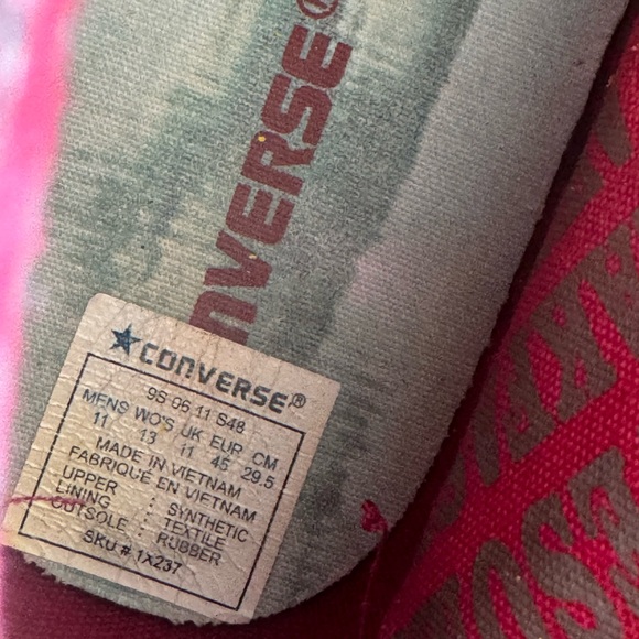 Bacon and egg converses exclusive Red Checkered Kids High-Top Sneakers - Picture 9 of 9